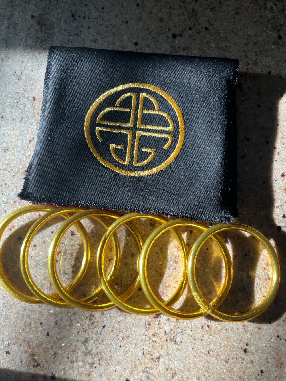 ✨ BuDhaGirl Classic Gold All Weather Bangle (AWB) 6-Piece Stack Size Medium ✨